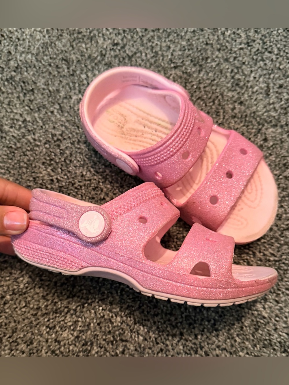 CROCS Kids Sparkle Pink Sandals